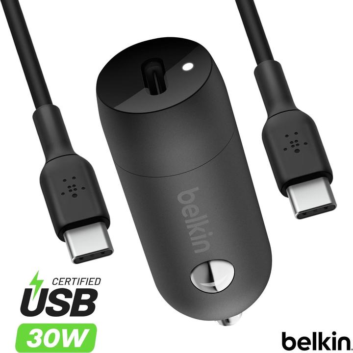 Produktbild Belkin 30W CAR CHARGER USBC-C 1M BLK