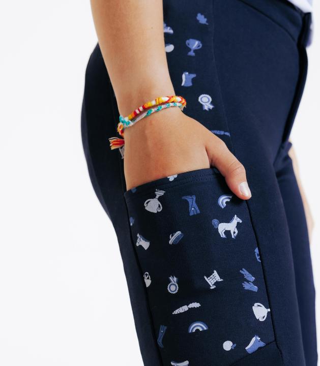 Immagine prodotto Fouganza Reithose Magic Kinder Print blau (140)