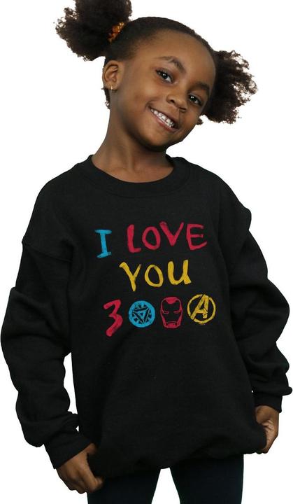 Image du produit Sweatshirt fille Avengers Endgame I Love You 3000 Crayons (128)