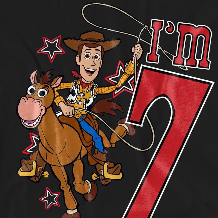 Immagine prodotto Toy Story I'm 7 Maglietta Compleanno Legno Adulto Unisex (L)