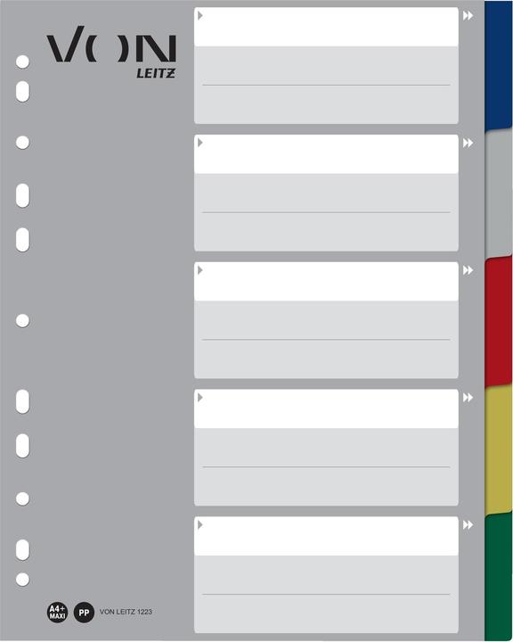 Image du produit von Hallers Intercalaires vierges, A4, 1-5