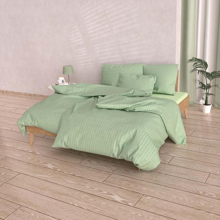 Actual product image Lotus Bettwaren Bed Linen Satin Seersucker uni (Duvet cover, 200 x 210 cm)