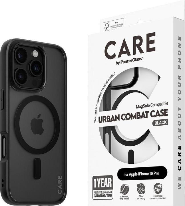 Immagine prodotto PanzerGlass CARE by PG UrbCom BLK MagS iPhone16P 6.3 (Apple iPhone 16 Pro)