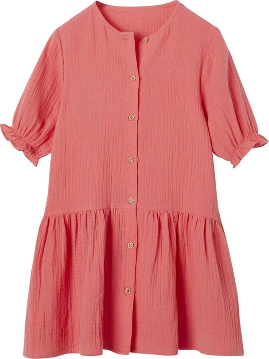 Vertbaudet Mädchen Kleid mit Knopfleiste