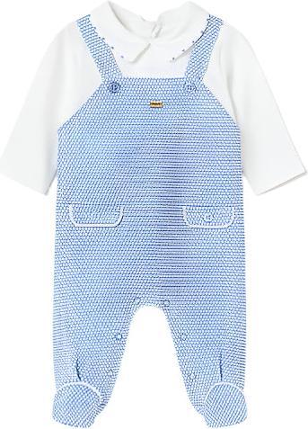 Actual product image MAYORAL Bib romper long sleeve made from sustainable cotton (68, 74)