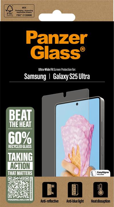 Produktbild PanzerGlass Ultra Wide Fit All-in-One (1 Stück, Samsung Galaxy S25 Ultra)