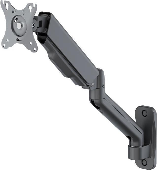 Actual product image Goobay Single monitor wall mount with mechanical spring, black (Wall, 32")