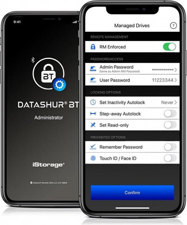 Produktbild iStorage datAshur BT - USB Flash-Laufwerk (biometrisch) (64 GB, USB-A, USB 3.2)