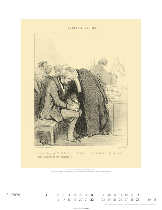 Immagine prodotto Honoré Daumier: Die Juristen Kalender 2026 (34 x 44 cm, Tedesco)