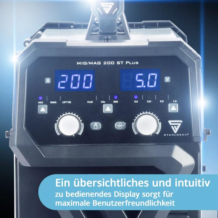 Actual product image Stahlwerk Welding machine MIG MAG 200 ST PLUS shielded arc welding machine IGBT with 200 A