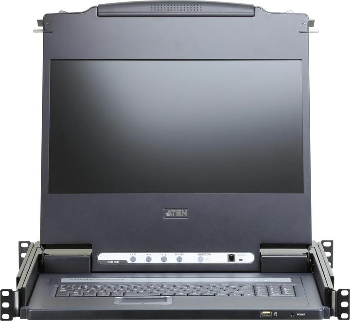 Actual product image Aten CL6700MW FR Single Rail 17.3" LCD Console (USB, HDMI / DVI / VGA) FR layout