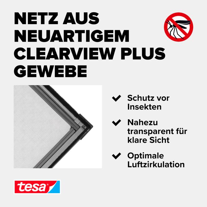 Nährwerte und Zutaten tesa Insektenschutz Alu COMFORT für Fenster, mit Rahmen aus Aluminium, ohne Bohren (100 x 120 cm)
