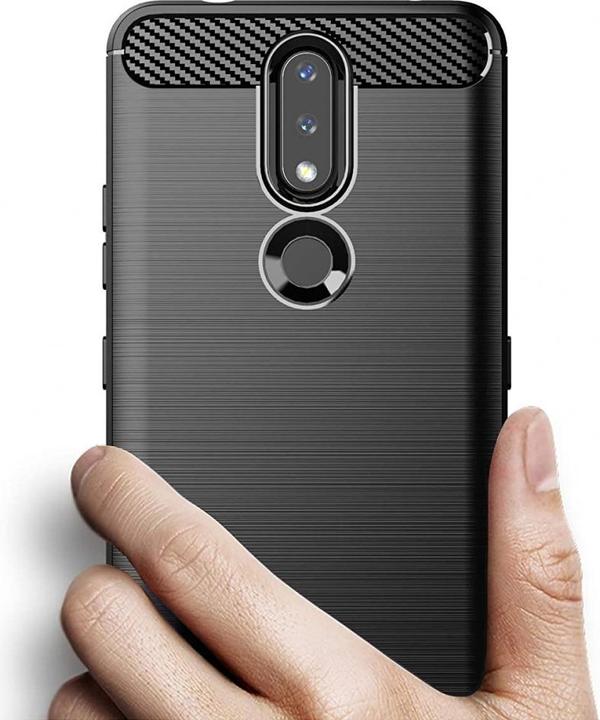 Actual product image Screenguard Nokia 2.4 Cover Carbon Brushed Soft TPU (Nokia 2.4)