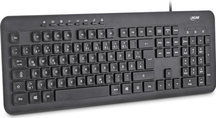 Actual product image InLine Design keyboard (DE, Cable)