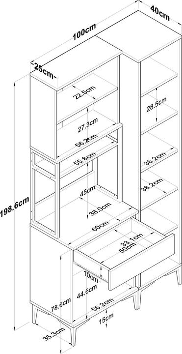 Actual product image Skye Decor JE121 (100 x 40 x 198.5 cm)