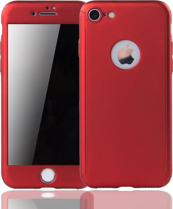 Produktbild König Design Schutz Handy Hülle für Apple iPhone 6 / 6s Plus 360 Case Cover Displayschutz Rot (Apple iPhone 6)