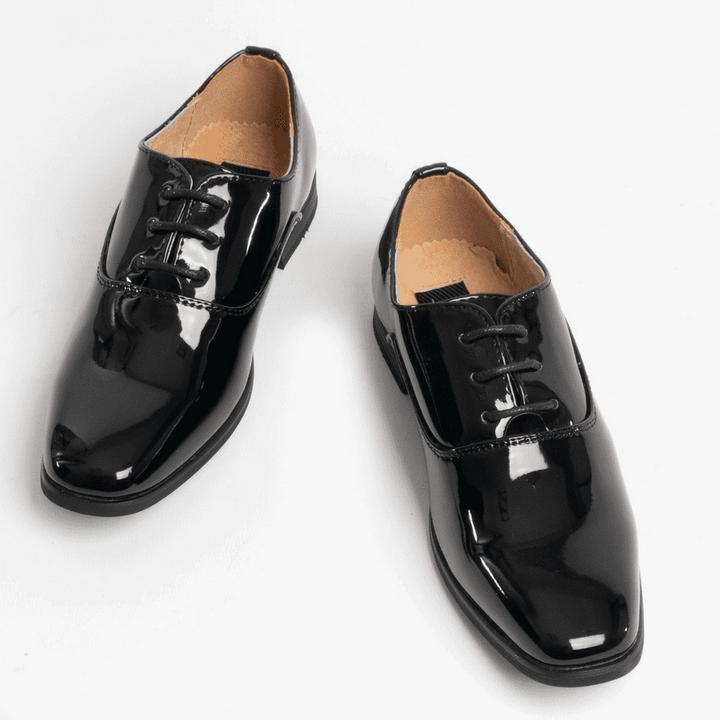 Image du produit Universal Textiles Chaussures Oxford pour garçons Chaussures à lacets Cuir brillant (30)