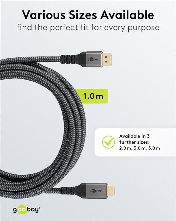 Actual product image Goobay DisplayPort - HDMI (Type A) (1 m, DisplayPort)