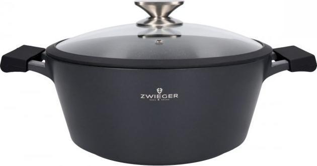 Zwieger Black STONE pot with lid 28 cm 5.5 L (Cast aluminium)