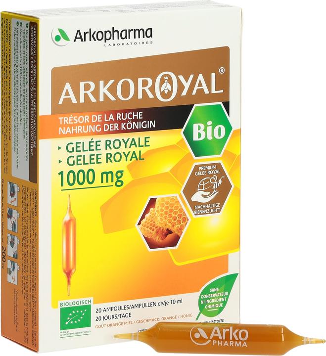 Produktbild Arkopharma Arkoroyal Bio Gelée Royal 1000mg (20 Stück, Ampulle, 385 g)