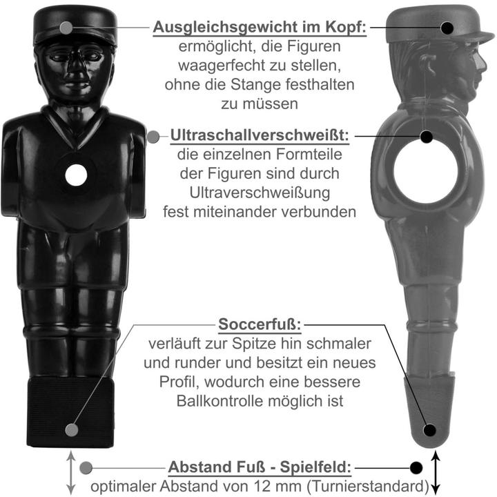 Produktbild Tuniro Kickertisch BASIC Weiss Tischkicker