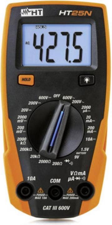 Produktbild HT Instruments Hand Multimeter Digitales mit Batterietestfunktion (CAT III 600V)