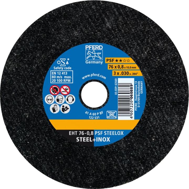 Pferd Cut-off wheel EHT 08 PSF STEELOX/100