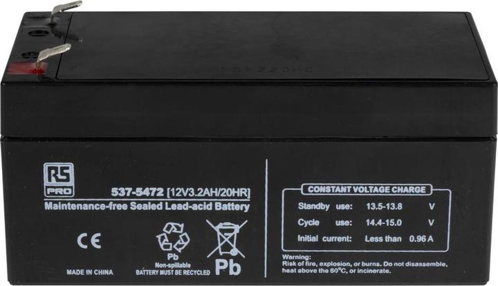Image du produit Rs Pro Batterie plomb-acide scellée RS, 12V 3,2Ah (12 V, 3200 mAh)