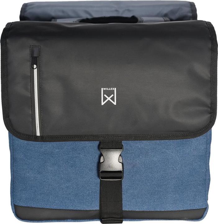Willex Doppel Business Bag Blue/Black 30l (30 l, Gepäckträgertasche)