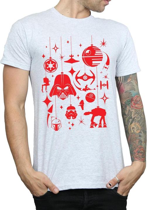 Actual product image Star Wars Mens Christmas Decorations T-Shirt (XL)