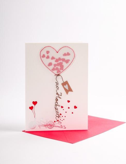 Produktbild CreaDiva Hochzeitskarte zur Hochzeit mit Luftballon von Good old friends
