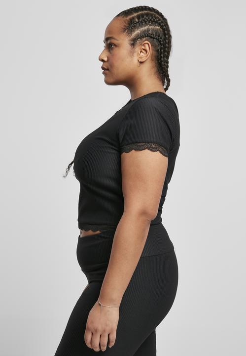 Immagine prodotto Urban Classics Tee con orlo in pizzo da donna (XXL)