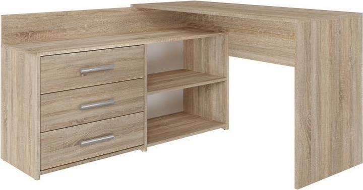 Immagine prodotto Topeshop Biurko narożne + komoda DANY 120x50xH76 sonoma (50 x 120 x 76 cm)