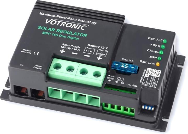 Produktbild Votronic 1710 MPP 165 Duo Digital 10A 12V MPPT Solar-Laderegler für zwei Batterien
