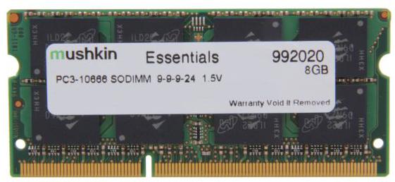 Mushkin Mémoire pour ordinateur portable DDR3 SO-DIMM 8GB 1333-9 Essent (1 x 8GB, 1333 MHz, RAM DDR3, SO-DIMM)