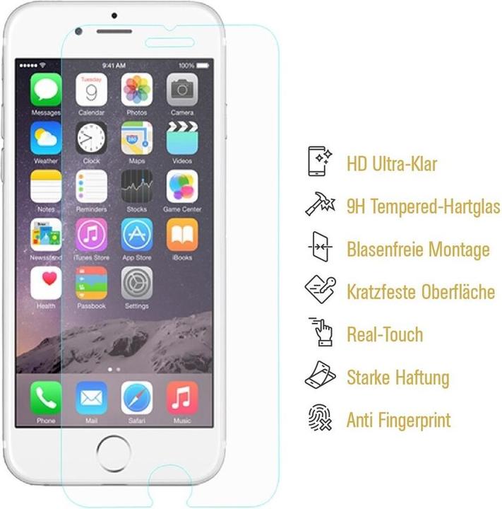 Produktbild Protectorking 2x 3D A++ echtes Tempered 9H Panzerhartglas KLAR (2 Stück, Apple iPhone 7 Plus)