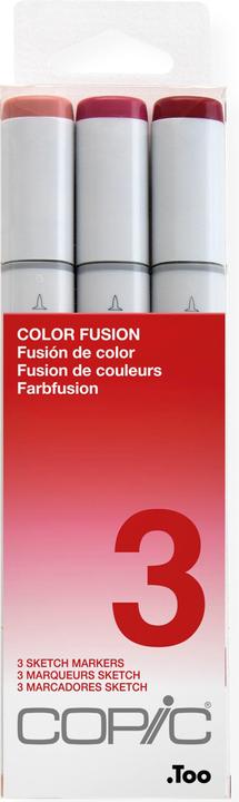 Actual product image Copic Color Fusion 3 (Bordeaux red, Burgundy, Red, 5 mm, 3 x)