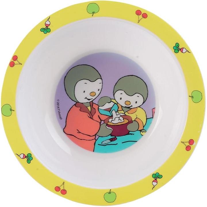 Produktbild geschirrset suppenteller, becher, strohhalm und 1 dose für den kinderteller jemini t'choupi