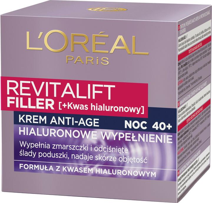 Produktbild L'Oréal Paris L'Oreal - Revitalift Filler Anti-Age Cremation For The Night 50Ml (50 ml, Nacht)