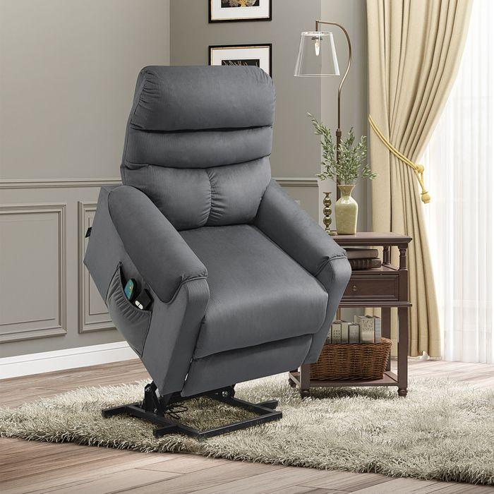 Immagine prodotto Swisshandel24 Fernsehsessel mit Massage, Aufstehhilfe, Heizung, Liegefunktion 79x97x103 cm