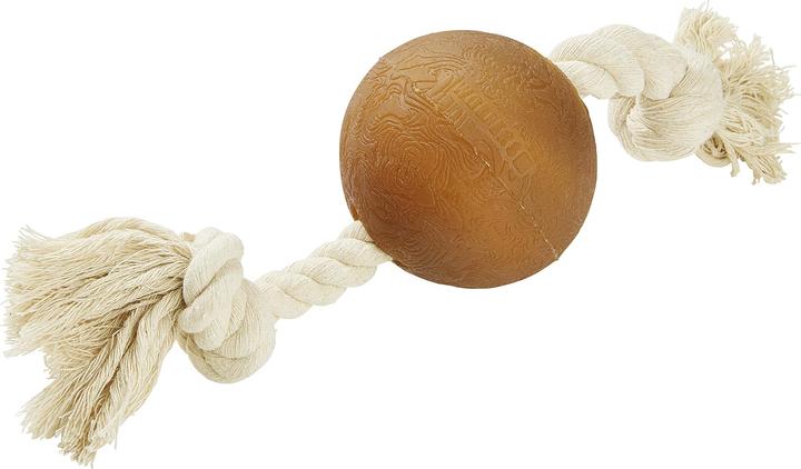 Wolters Hunde-Spielzeug Pure Nature Spielball am Seil, L, 25 cm (Kauspielzeug Hund)