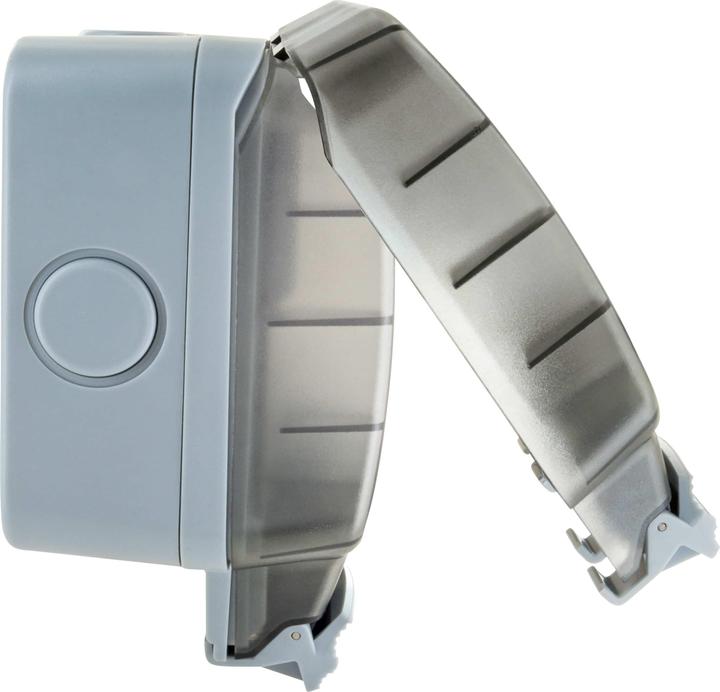 Actual product image Schwaiger Outdoor socket outlet IP66 2-gang Schuko flush-mounted socket outlet