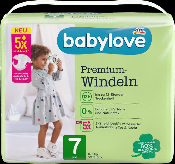 dm babylove Premium (Gr. 7, Tragepack, 30 Stück)