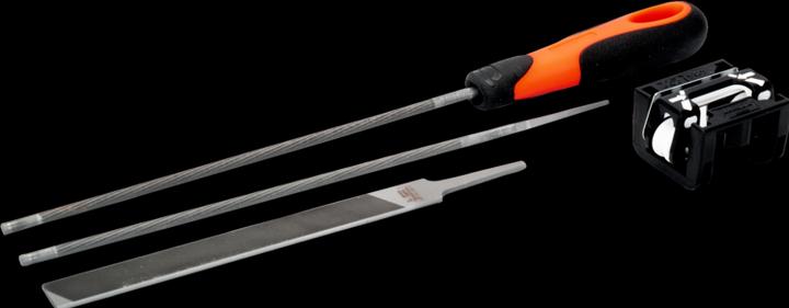 Produktbild Bahco ERGO-Kettensägefeilensatz mit Zweikomponenten-Griff und Feilenführung, 5,5 x 200 mm (230 mm)