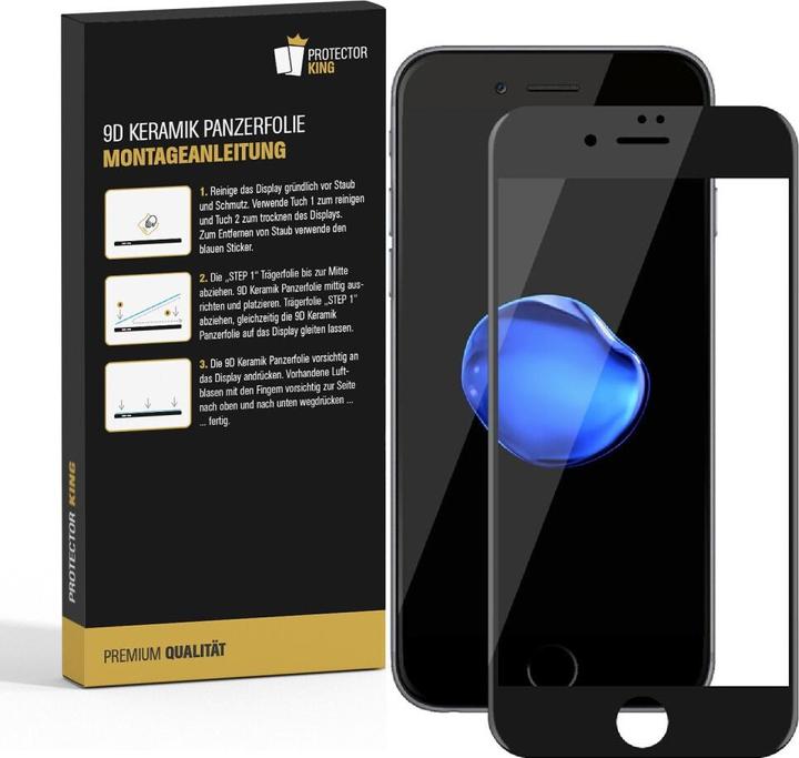 Produktbild Protectorking 3x Ceramic-Glass Full Cover HD Klar (3 Stück, Apple iPhone 8 Plus)