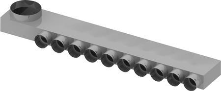 Actual product image Danfoss Air Flex manifold DMF160/10X75-L