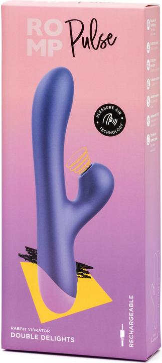 Actual product image Romp Pulse Wiederaufladbarer Rabbit Vibrator mit Klitoris Sauger