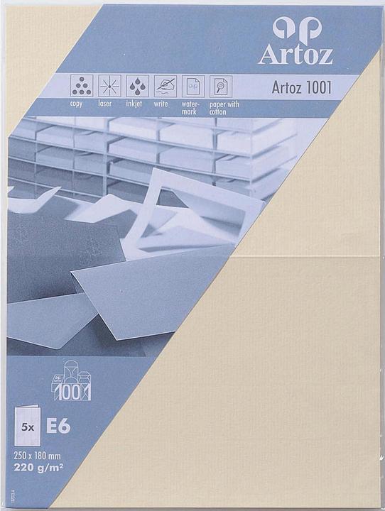 Actual product image Artoz 1001 cards chamois (12.5 x 18 cm, 220 g/m², 5 x)