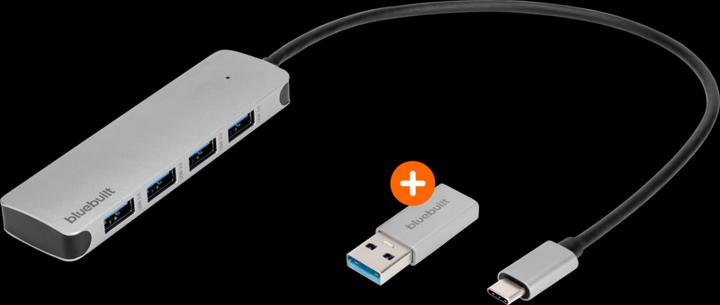 Bluebuilt 4 Ports USB-A / C 3.0 Hub (BBUH4in1) (USB-C, 4 Porti)