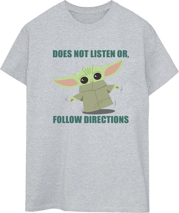 Immagine prodotto Star Wars The Mandalorian Grogu Does Not Listen Maglietta Ampia Donna (3XL)